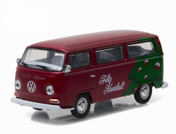 51077D  Feliz Navidad - Volkswagen Type 2 Bus in Red