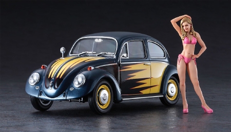 HAS52245  Volkswagen Beetle Type 1 1966 w / Blond Girl