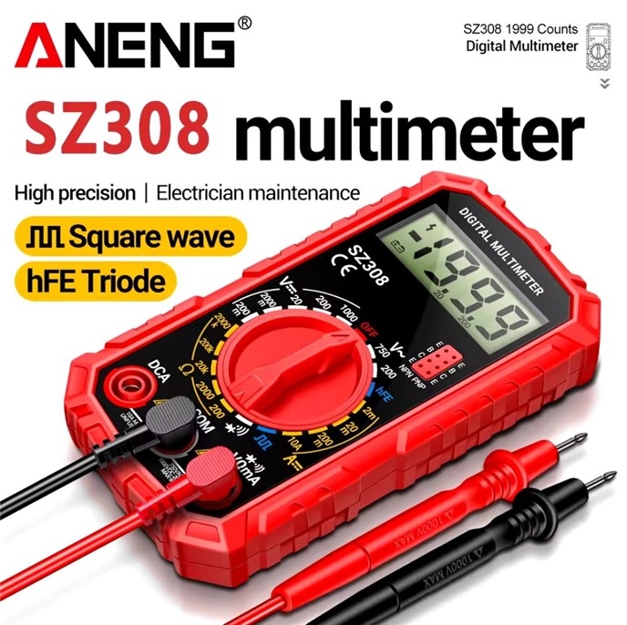 999131  Digitale multimeter spanningsweerstandsmeter AC/DC