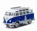 51077F  Volkswagen Samba Bus in Dark Blue and White