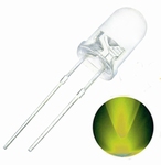 899C  LED Diode Geel/Groen Bolkop (helder)