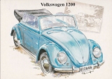 201  Prentbriefkaart  VW Kever Cabriolet