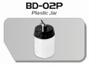 BD02P  Plastic verfpotje met deksel+aansluiting kort Fengda®